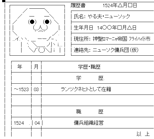 やる夫の傭兵道